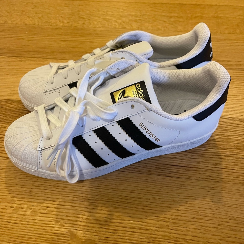 Adidas Superstar White with Black Stripes